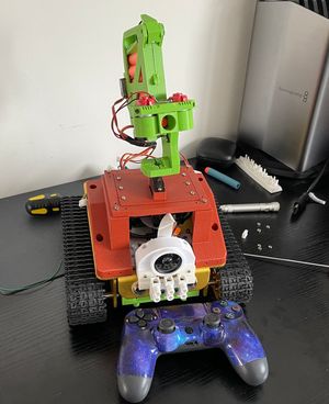 Big Ole Yellow Robot with Nerf Turret and PS4 Joypad
