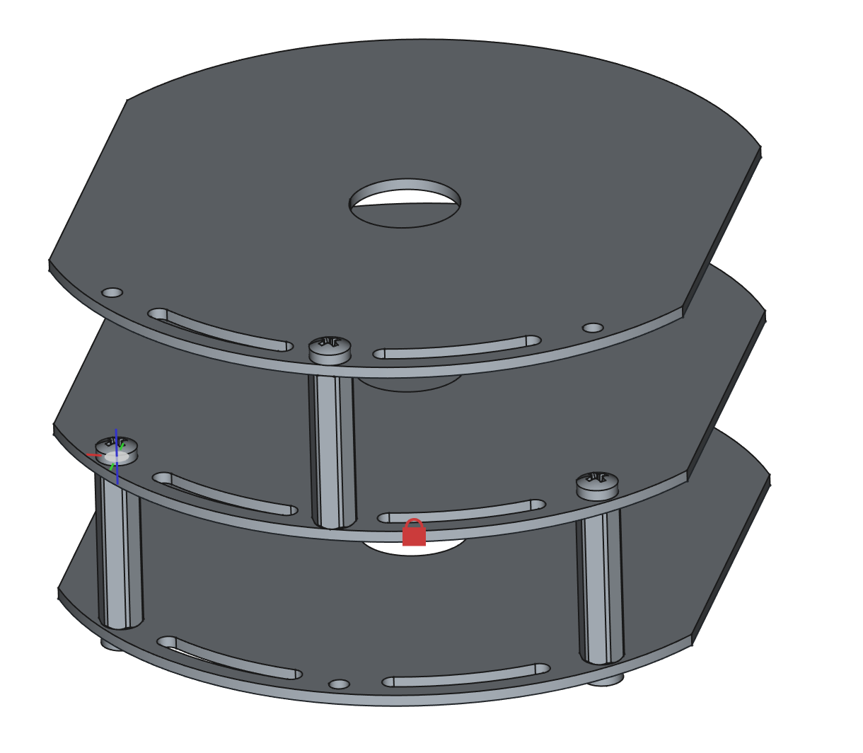 Reference assembly of the front of the robot