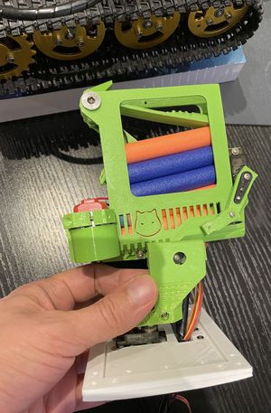 Nerf turret on mounting plate