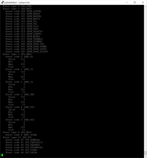 evtest output