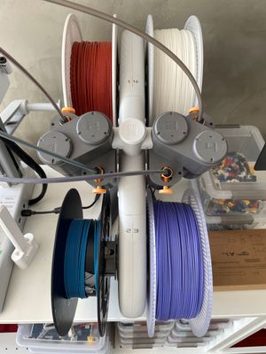 AMS Lite with light blue sample filament