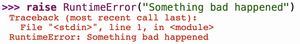 Python exception example