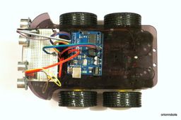 Top view of the explorer 1 with Wall Avoiding Modules