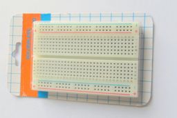 The 400 Pin mini breadboard in its packaging.