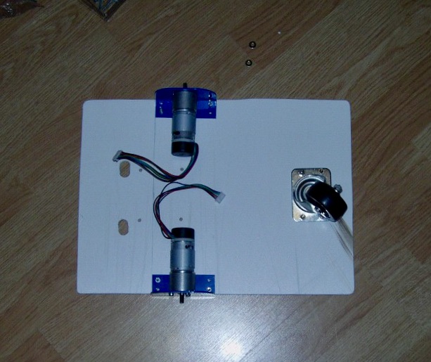 Fitting the motors to the robot chassis