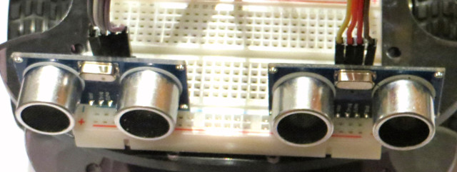 Close Up Image of sensors plugged into breadboard